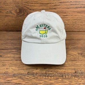 Masters 2010 Golf Beige Baseball Cap Adjustable Hat American Needle 100% Cotton
